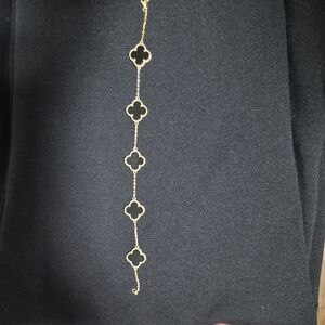 Clover Bracelet 8” | 925 Sterling Silver on Gold Vermeil